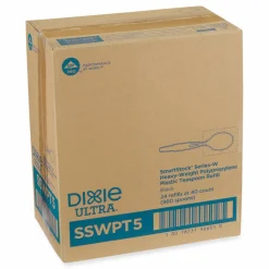Dixie SmartStock Wrapped Heavyweight Cutlery Refill, Spoon, Plastic, Black, 960/Carton