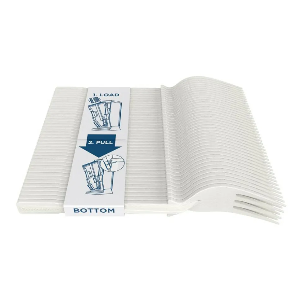Dixie TriTower Forks, White, 40 Forks Per Box, Case Of 24 Boxes
