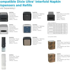 Dixie Ultra Interfolded Tabletop Napkin Dispenser, Black
