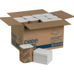 Dixie Ultra 2-Ply Interfold Napkin Dispenser Refills, 6-1/2" x 5", White, 250 Napkins per Pack, 24 Packs per Case