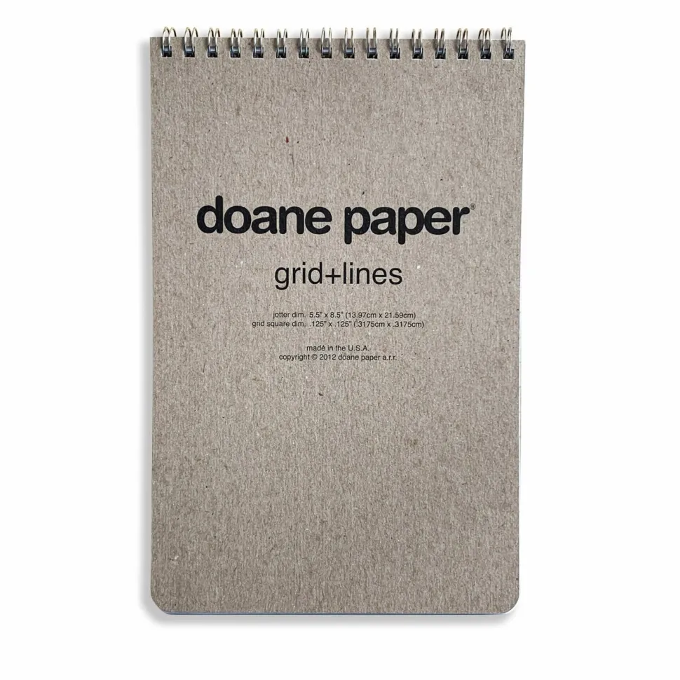 Doane Flap Jotter Large 5.5"x8.5" 40 Sheets 50# Grid + Line