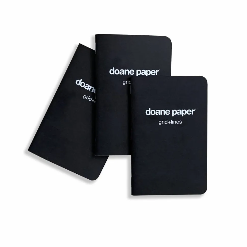 Doane Utility Notebook Small 5.5"x3.5" 24 Sheets/bk 50# Grid + Lines - 3 Pack