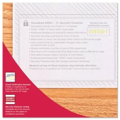DocuGard High Security Green Marble Business Checks with 11 Features to Prevent Fraud - Letter - 8 1/2