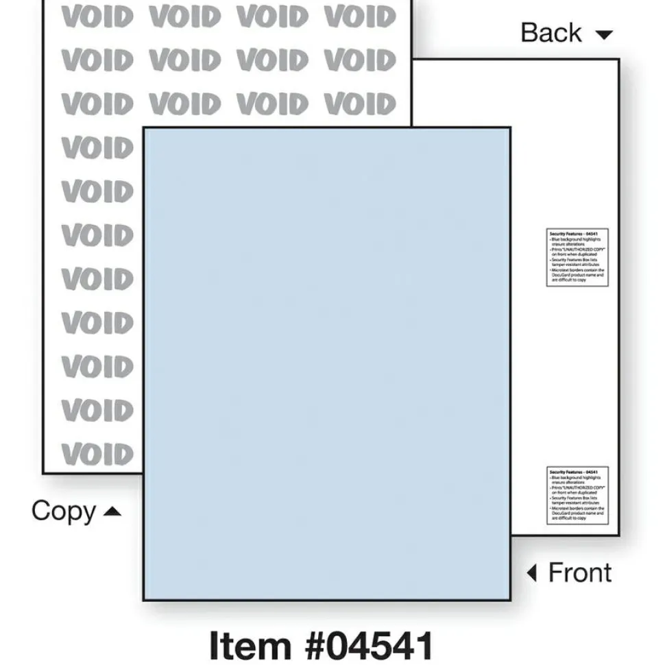 DocuGard Medical Prescription Papers, Standard Medical 6, 1-Part, 8 1/2" x 11, 500 Sheets, Blue