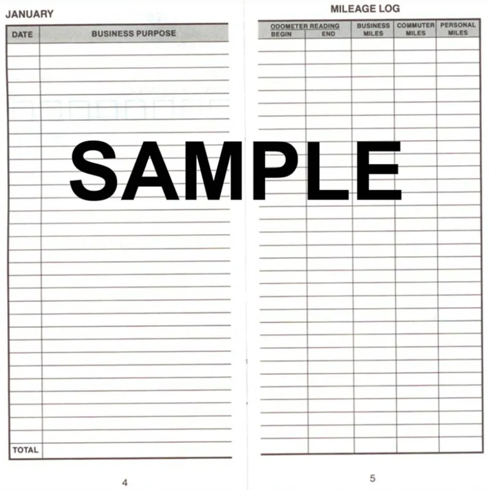 Dome Auto Mileage Log, Card Stock Cover, 3 1/4" x 6 1/4", Gray
