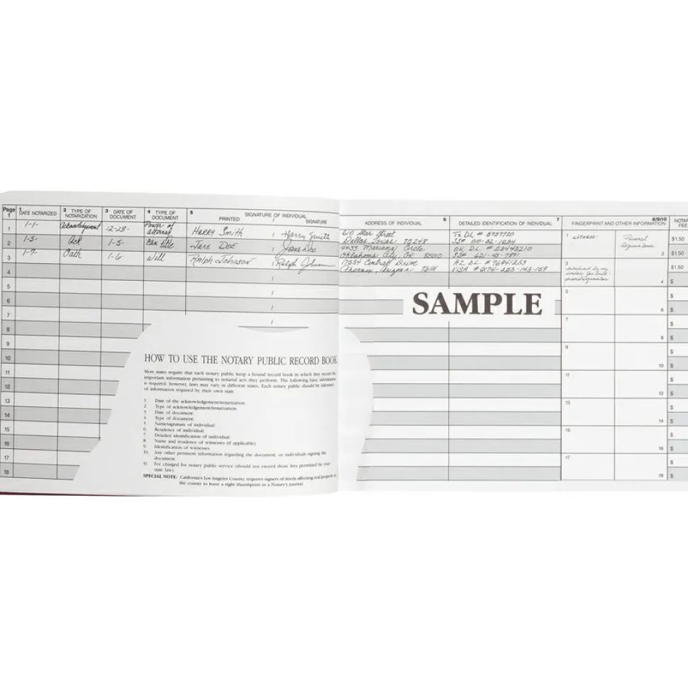 Dome Notary Public Record Book