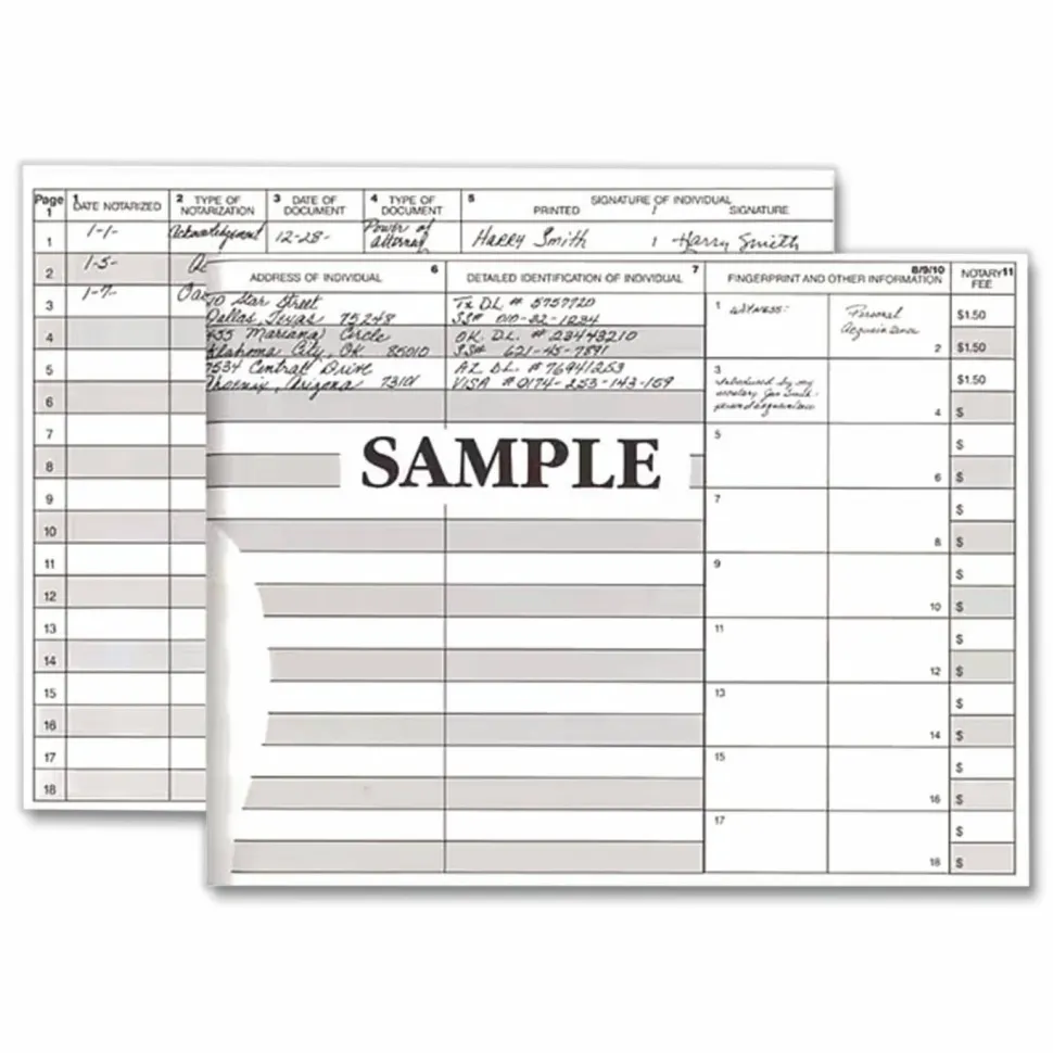 Dome Notary Public Record Book