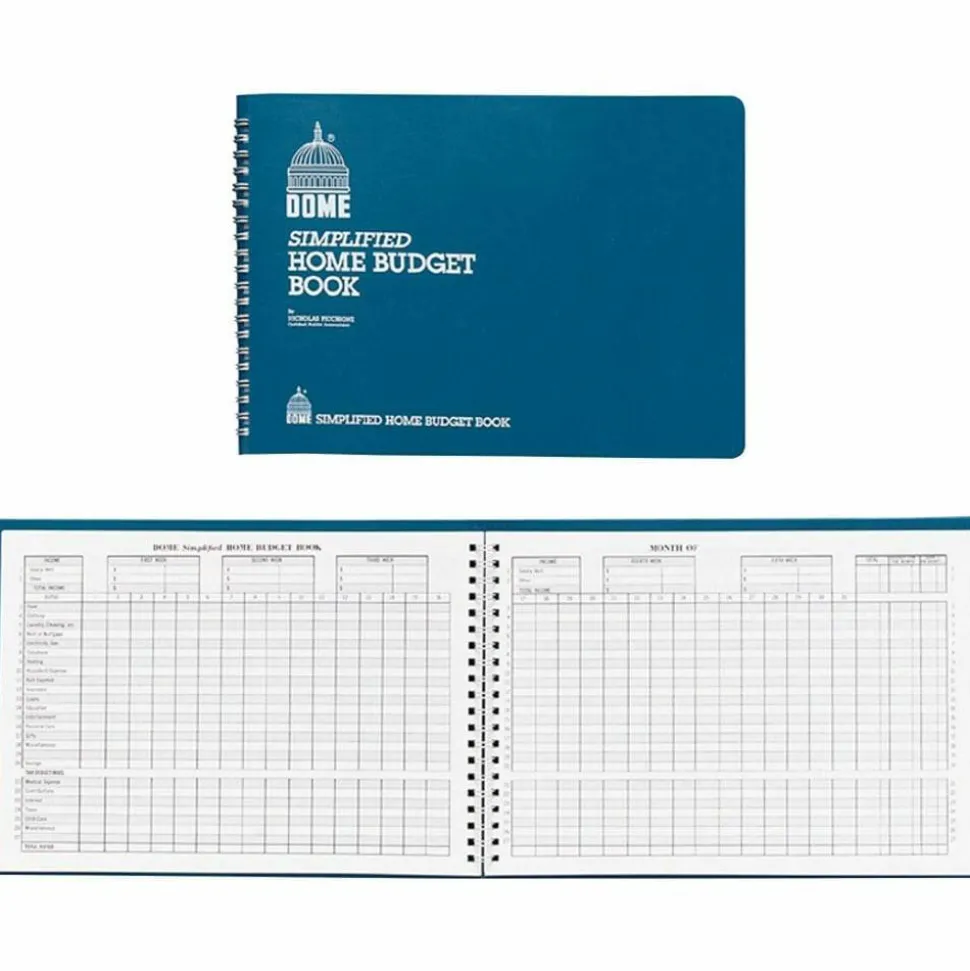 Dome Simplified Home Budget Book, 7 1/2" x 10 1/2", Teal