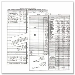 Dome Simplified Weekly Bookkeeping Record, 4 Column Format, Brown Cover, 11 x 8.5 Sheets, 128 Sheets/Book