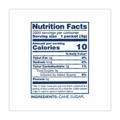 Domino Sugar, 0.1 oz Packet, 2,000/Carton