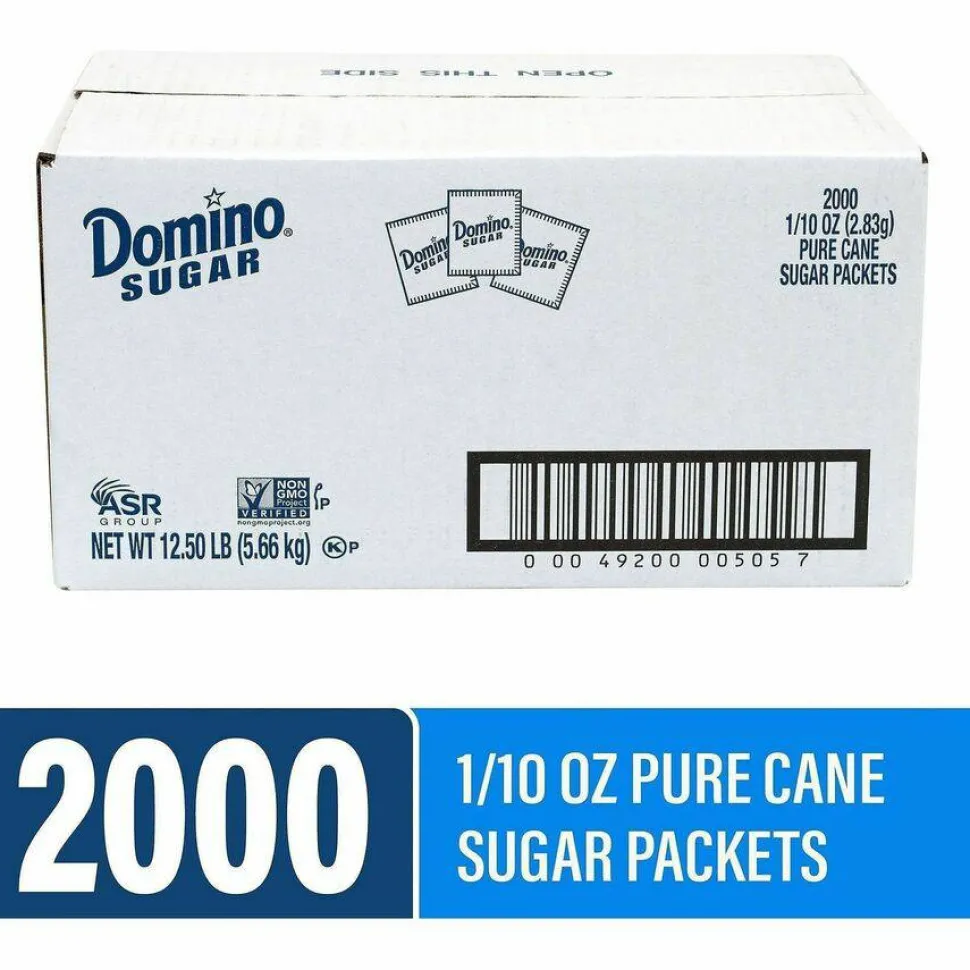 Domino Sugar, 0.1 oz Packet, 2,000/Carton