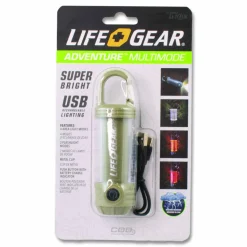 DORCY Adventure Multi Mode Rechargeable Light, Lithium Ion Rechargeable Battery (Included), Green