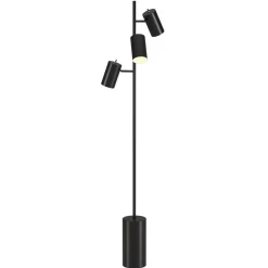 Dorset 3-Light Floor Lamp with Metal Shades in Blackened Bronze/Blackened Bronze