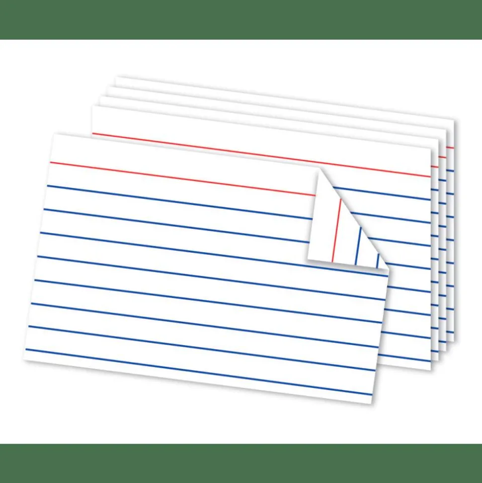 Double Sided Index Cards, 4" x 6", White, Pack Of 100