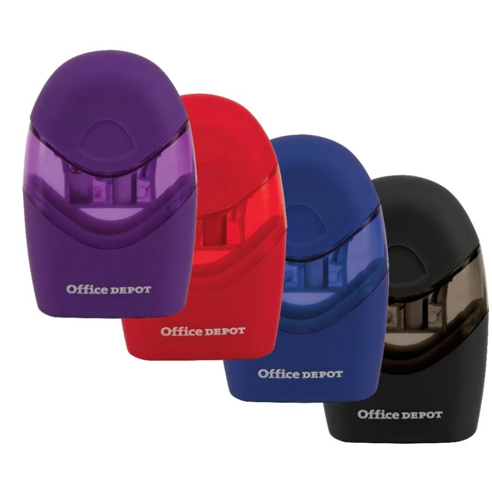 Double-Hole Manual Pencil Sharpener, Assorted Colors