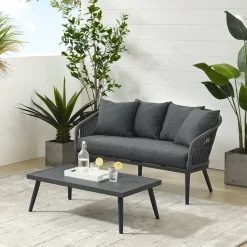 Dover 2Pc Outdoor Rope Conversation Set