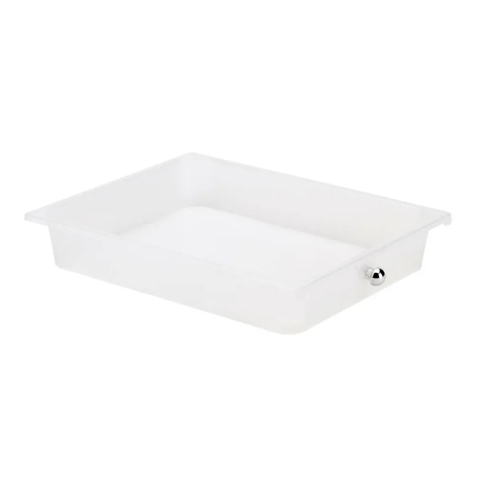 10-Drawer Mobile Cart, 35-13/16”H x 12-5/8”W x 14-3/8”D, White/Chrome