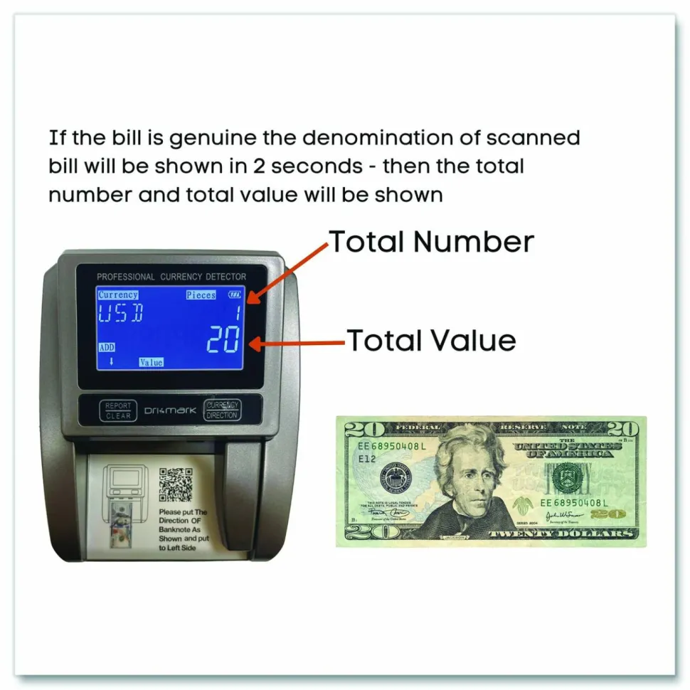 Dri Mark BillScan5 Counterfeit Detector Machine