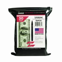 Dri-Mark Counterfeit Bill Detector Marker Pen for USD, Black, 50/Pack