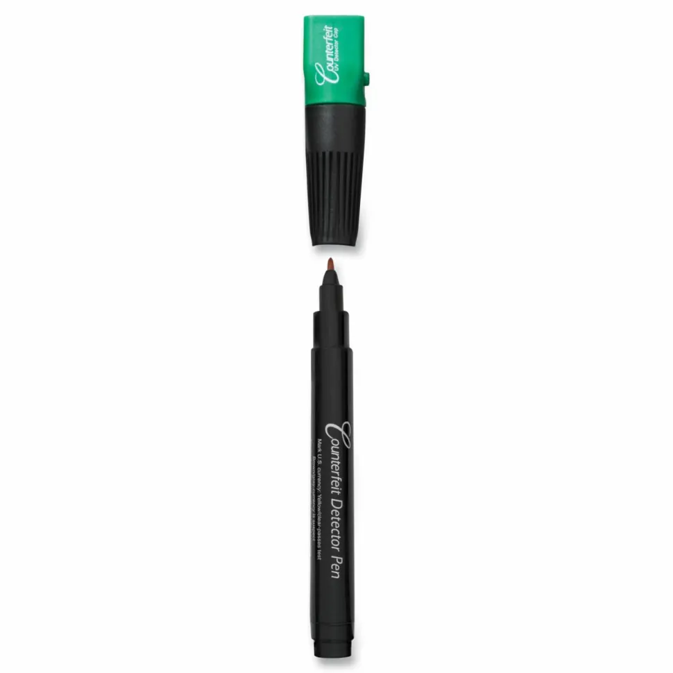 Dri-Mark Counterfeit Money Detection System for USD and Most International Currencies, 2 Detection Methods, 0.8 x 0.8 x 6, Black/Green