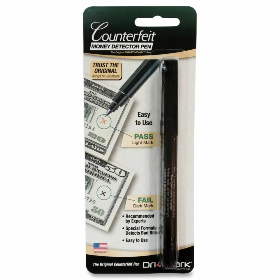 Dri-Mark Smart Money Pen for USD, Black