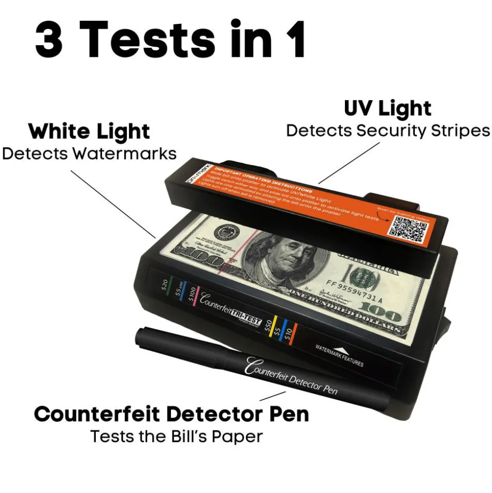 Dri-Mark Tri-Test Ultraviolet Counterfeit Detector