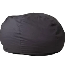 Duncan Oversized Solid Gray Refillable Bean Bag Chair for All Ages