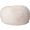Duncan Oversized White Furry Refillable Bean Bag Chair for All Ages