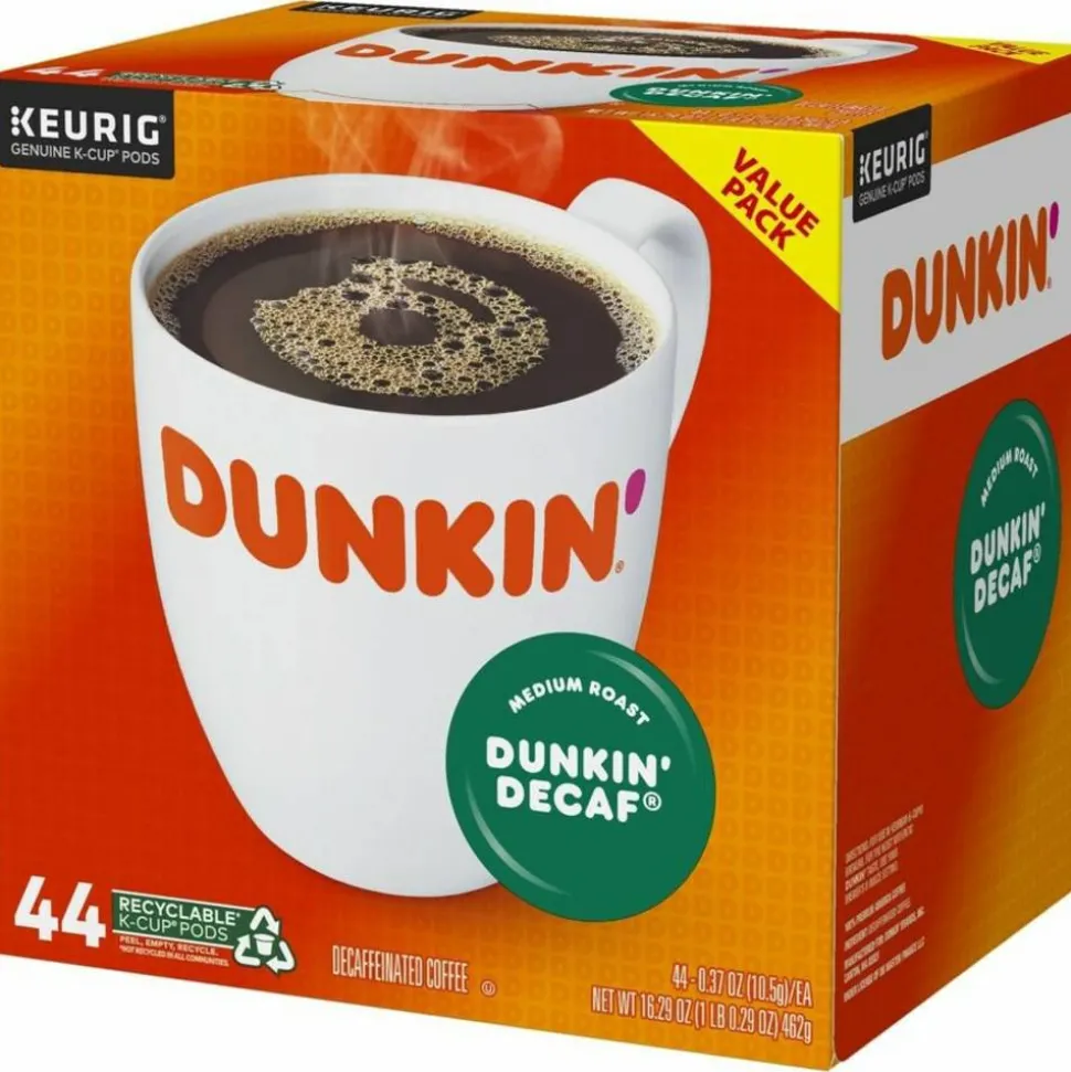 Dunkin' Donuts Decaf Keurig Single-Serve K-Cup Pods, Medium Roast, Box of 44 K-Cup Pods