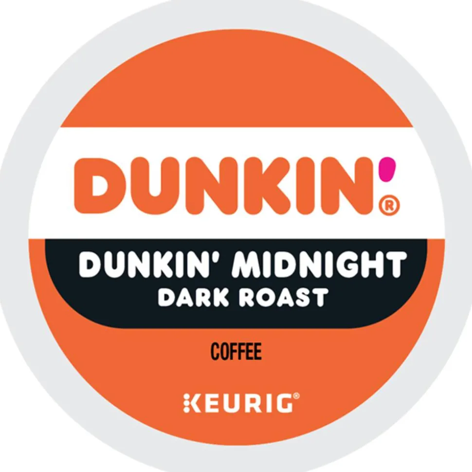 Dunkin' Donuts Single-Serve Coffee K-Cups, Dark Roast, Carton Of 4 Cups, Box of 22 Cartons