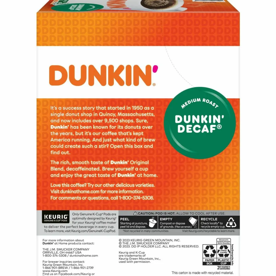 Dunkin' K-Cup Decaf Coffee