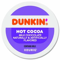 Dunkin' Milk Chocolate Hot Cocoa K-Cup Pods, 22/Box