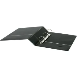 Durable Legal-Size Reference 3-Ring Binder, 2" Round Rings, 41% Recycled, Black