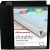 Durable View 3-Ring Binder, 5" Slant Rings, Black