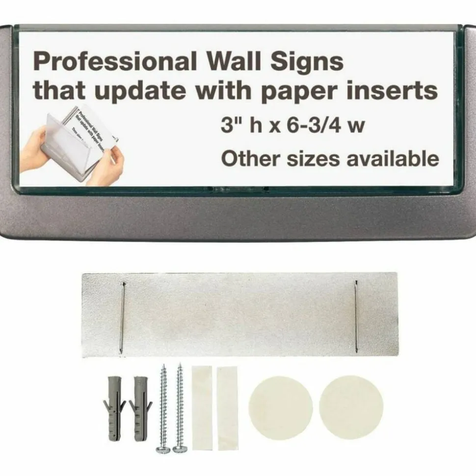Durable Click Sign, 3'H x 6 3/4"W x 5/8"D