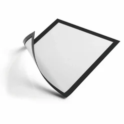 Durable DURAFRAME Magnetic Sign Holder, 5.5 x 8.5, Black Frame, 2/Pack