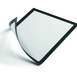 Durable DURAFRAME Magnetic Sign Holder, 5.5 x 8.5, Black Frame, 2/Pack