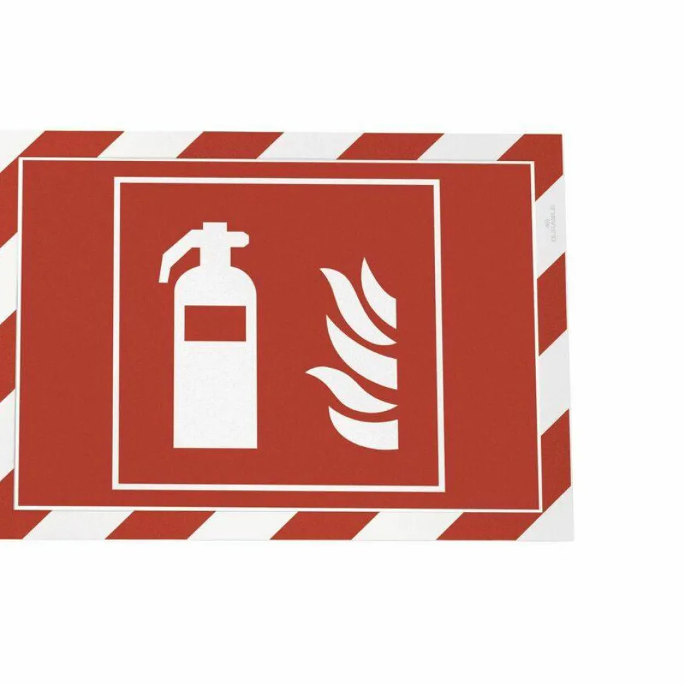 DURABLE DURAFRAME SECURITY Self-Adhesive Magnetic Letter Sign Holder - Holds Letter-Size 8-1/2" x 11" , Red/White, 2 Pack