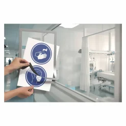 DURABLE DURAFRAME Self-Adhesive Magnetic Letter Sign Holder - Horizontal or Vertical, 9.5