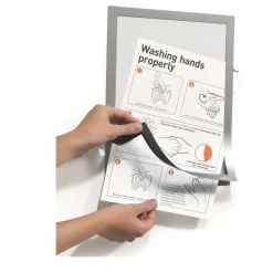 DURABLE DURAFRAME Self-Adhesive Magnetic Letter Sign Holder - Horizontal or Vertical, 9.5