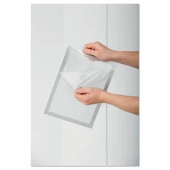 DURABLE DURAFRAME Self-Adhesive Magnetic Letter Sign Holder - Horizontal or Vertical, 9.5