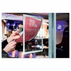 DURABLE DURAFRAME Self-Adhesive Magnetic Letter Sign Holder - Horizontal or Vertical, 9.5