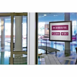 DURABLE DURAFRAME Self-Adhesive Magnetic Letter Sign Holder - Horizontal or Vertical, 9.5" x 12" Frame Size - Holds 8.5" x 11" Insert, 2 -Pack, Black