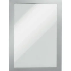 DURABLE DURAFRAME Sign Holders, 6-1/2" x 9-1/2", Silver, Set Of 2 Holders