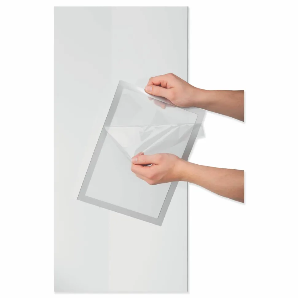 Durable DURAFRAME SUN Sign Holder, 8.5 x 11, Silver Frame, 2/Pack