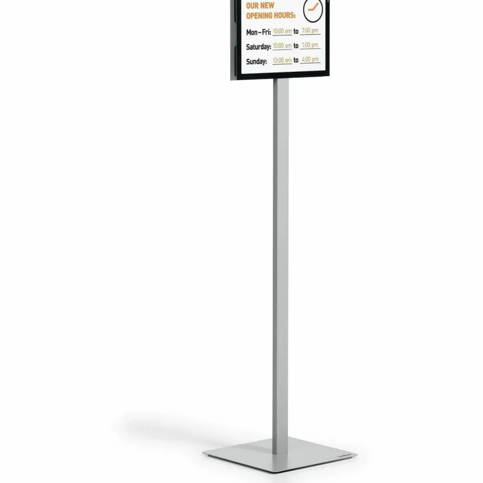 DURABLE Info Basic Floor Stand, Letter Size, Charcoal Gray