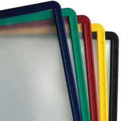 Durable InstaView Desktop Reference Replacement Sleeves, Assorted Colors, Pack Of 5