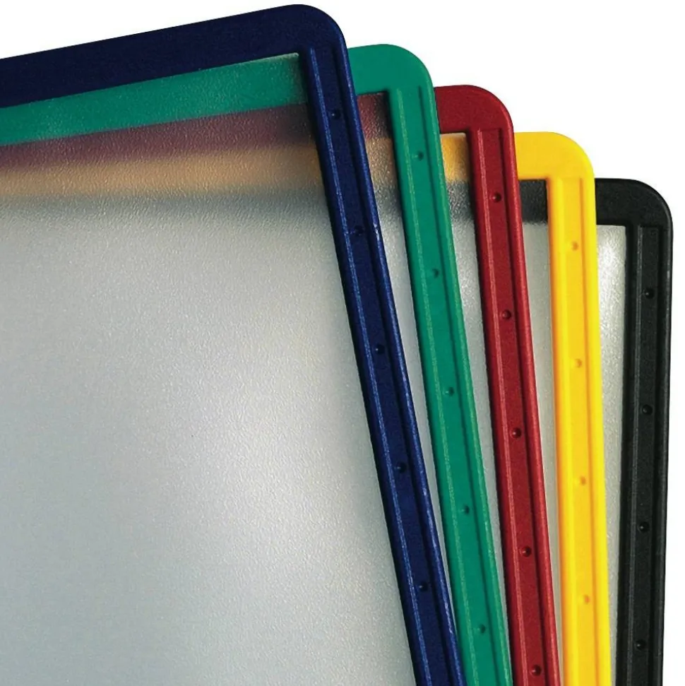 Durable InstaView Desktop Reference Replacement Sleeves, Assorted Colors, Pack Of 5