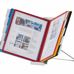 Durable InstaView 10-Section Desktop Reference System, Assorted Colors