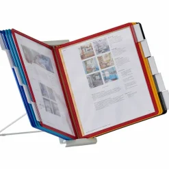 Durable InstaView 10-Section Desktop Reference System, Assorted Colors